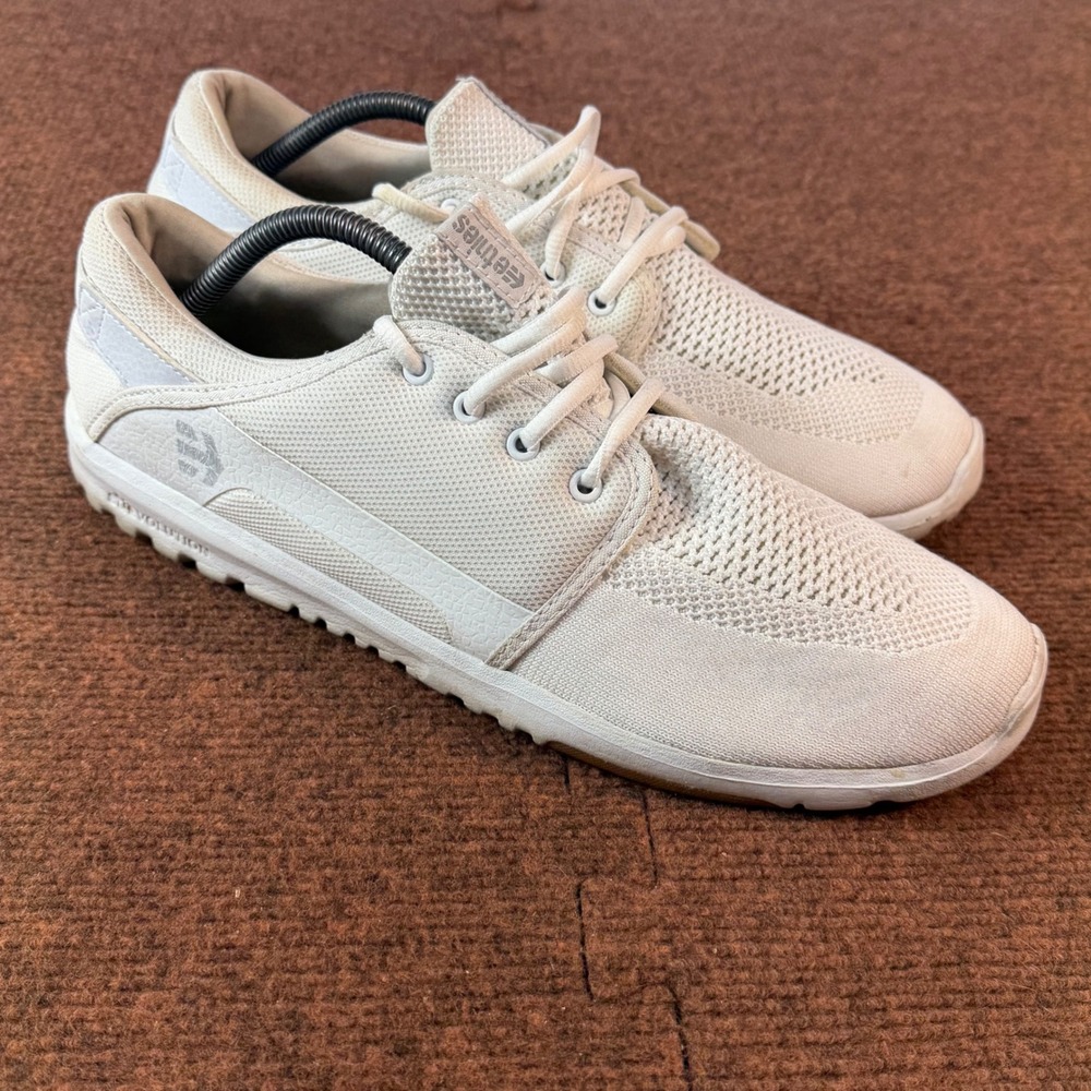 Etnies Mens Scout YB White Knit Mesh Low Top Sneakers Size 12 4101000452-100 B+